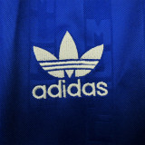 1988-1990 Man Utd Away Blue Retro Soccer Jersey