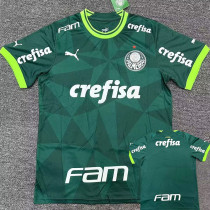 23-24 Palmeiras Home Fans Soccer Jersey (Print All Sponsor) 带全广告