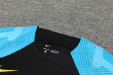 23-24 INT Black Training Short Suit (蓝袖）
