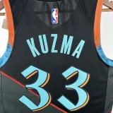23-24 Wizards KUZMA #33 Black City Edition Top Quality Hot Pressing NBA Jersey