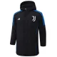 24-25 JUV Black Hooded Windbreaker Fabric Cotton Coat #G227