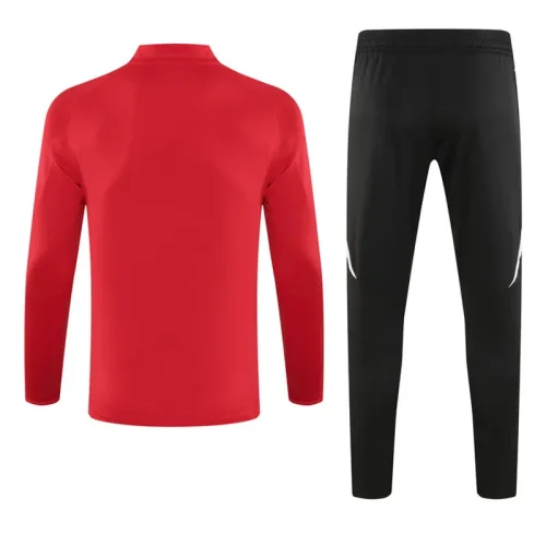 2024 AD Red Kids Half Pull Tracksuit (童装)(半拉链)