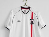 2001-2003 England  Home Retro Soccer Jersey