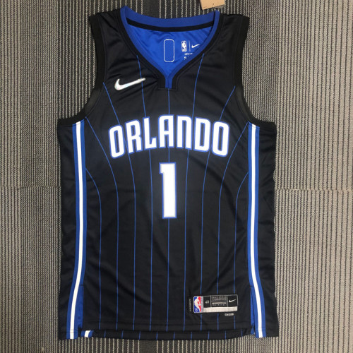 21-22 Magic McGRADY #1 Black 75th Anniversary Top Quality Hot Pressing NBA Jersey