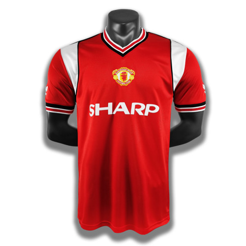 1985 Man Utd Home Retro Soccer Jersey