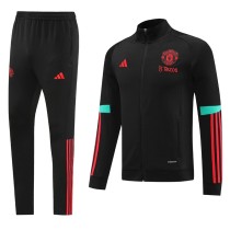 23-24 Man Utd Black Jacket Tracksuit #05