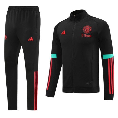 23-24 Man Utd Black Jacket Tracksuit #05