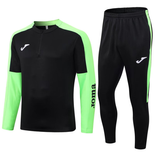 2023 JOMA Black Green Half Pull Tracksuit #3 (半拉链)