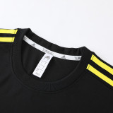 2023 AD02 Black Yellow Short-sleeved Trouser Suit