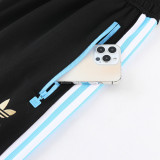 2023 AD Black Blue Training Long Pants #AJ10 (天蓝边）