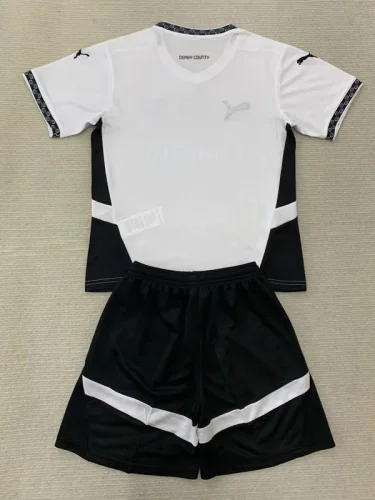 24-25 Derby County Home Kids Soccer Jersey