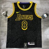 Lakers JAMES JR. #8 Black Top Quality Hot Pressing NBA Jersey(蛇纹)