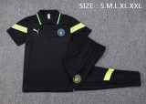 23-24 Man City Black Polo Tracksuit #C1002