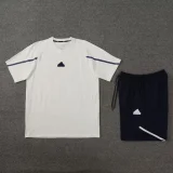 24-25 AD White Training Short Suit #3333(100%Cotton)纯棉