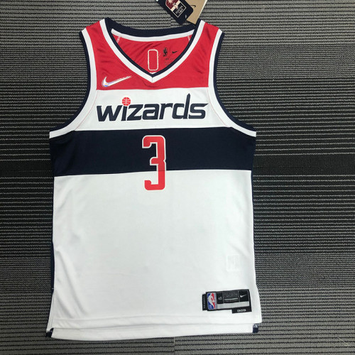 21-22 Wizards BEAL #3 White 75th Anniversary Top Quality Hot Pressing NBA Jersey