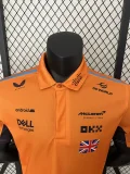 2024 McLaren #4 Polo Yellow Black Racing Suit (有领)