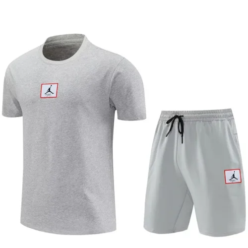 2024 JORDAN Grey Training Short Suit #2222 (100%Cotton)纯棉