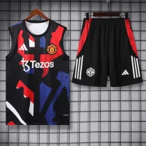 25-26 Man Utd Black Tank top and shorts suit 25-26 Man Utd Black Tank top and shorts suit