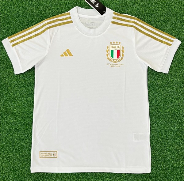 2023 Italy White 125th Anniversary Edition 1:1 FansSoccer jersey