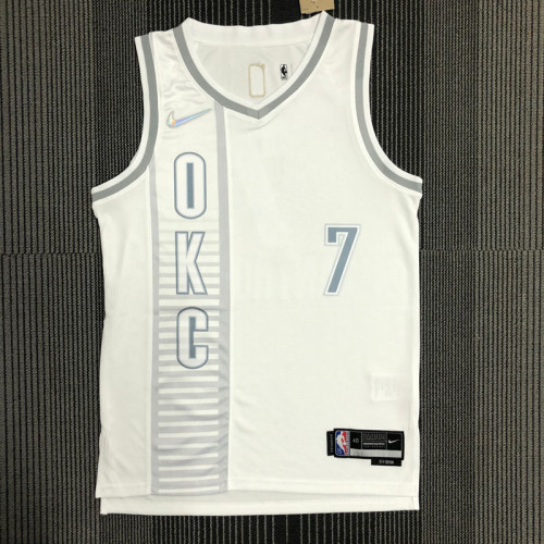 21-22 OKC ANTHONY #7 White City Edition Top Quality Hot Pressing NBA Jersey