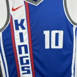 23-24 Kings DEROZAN #10 Blue City Edition Top Quality Hot Pressing NBA Jersey