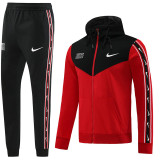 23-24 NK Black Red Hoodie Jacket Tracksuit #NM06