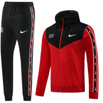 23-24 NK Black Red Hoodie Jacket Tracksuit #NM06