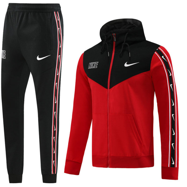 23-24 NK Black Red Hoodie Jacket Tracksuit #NM06