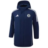 24-25 Bayern Royal Blue Hooded Windbreaker Fabric Cotton Coat #G198(白标)