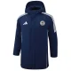 24-25 Bayern Royal Blue Hooded Windbreaker Fabric Cotton Coat #G198(白标)
