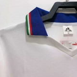 1982 Italy Away white Retro Soccer Jersey