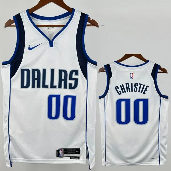 22-23 Dallas Mavericks CHRISTIE #00 White Top QualityHot Pressing NBA Jersey(v领)