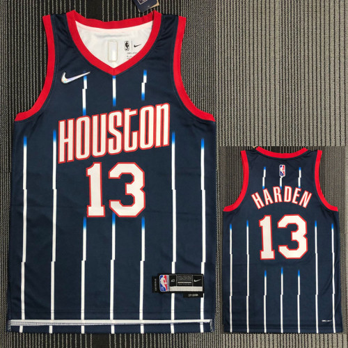 21-22 Rockets HARDEN #13 Dark blue City Edition Top Quality Hot Pressing NBA Jersey