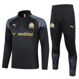 23-24 Marseille Black Half Pull Tracksuit #B735(半拉链)(金标)