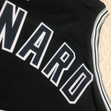 22-23 SA Spurs LEONARD #2 Black Top Quality Hot Pressing NBA Jersey (Retro Logo)