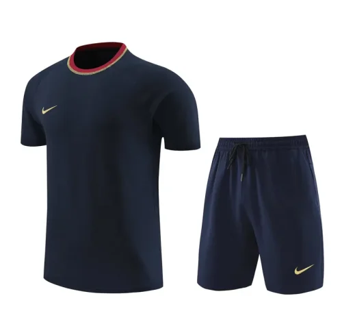 2024 NK Royal Blue Training Short Suit (100%Cotton)纯棉