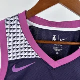 TIMBERWOLVES EDWARDS #5 Purple Black Top Quality Hot Pressing NBA Jersey