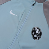 23-24 Club America Blue Grey Jacket Tracksuit #01