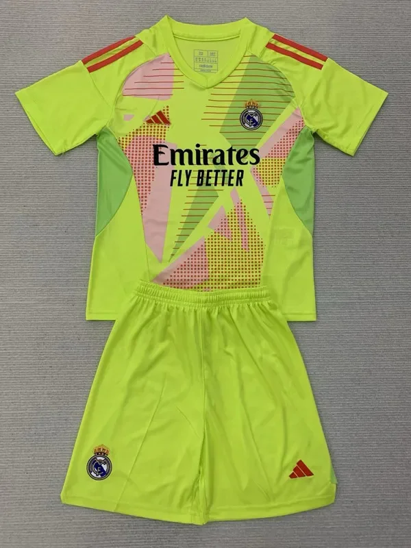 24-25 RMA Yellow GoalKeeper Kids Soccer Jersey