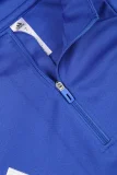 2024 AD Blue Kids Half Pull Tracksuit (童装)(半拉链)