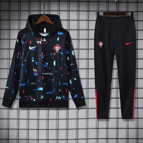 24-25 Portugal Black Hoodie Tracksuit (卫衣套装)