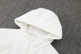 24-25 Palmeiras White Hooded Windbreaker Fabric Cotton Coat #G235