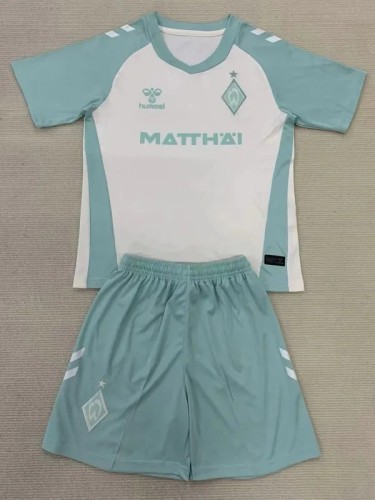 24-25 Werder Bremen Away Kids Soccer Jersey