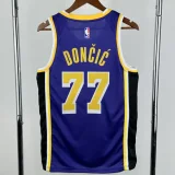 Lakers DONCIC #77 Blue Top Quality Hot Pressing NBA Jersey (Trapeze Edition)飞人版