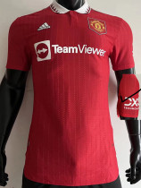 22-23 Man Utd Home Player Version Soccer Jersey