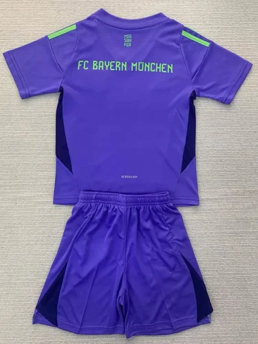 24-25 Bayern Purple GoalKeeper Kids Soccer Jersey