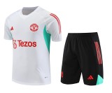 23-24 Man Utd White Green Training Short Suit