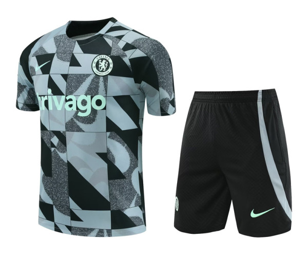 23-24 CHE Cyan Black Training Short Suit