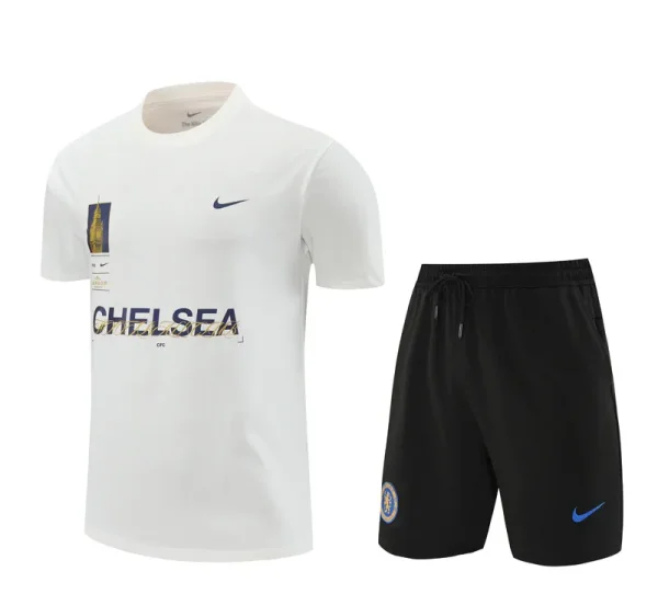 24-25 CHE White Training Short Suit (100%Cotton)纯棉