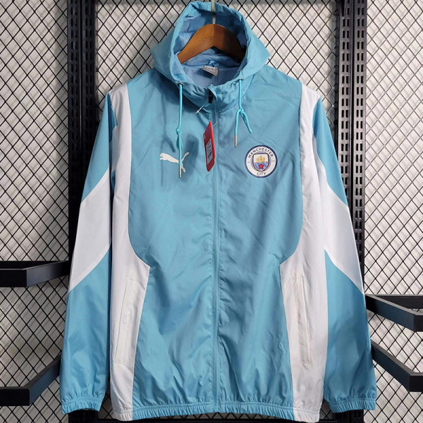 23-24 Man City Blue White Windbreaker